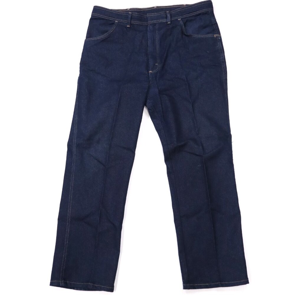Wrangler Men's Flex Fit Waist Stretch Blue Jeans 40x30 Made‎ in USA b